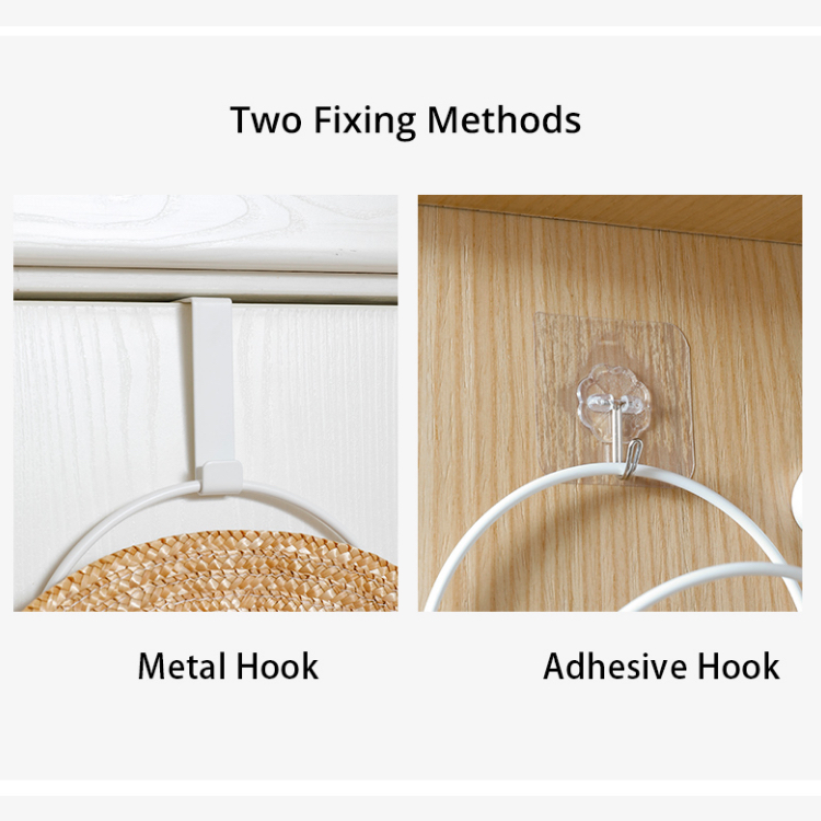 10pcs Self-Adhesive Hat Hooks with Double Hanging Method - Space